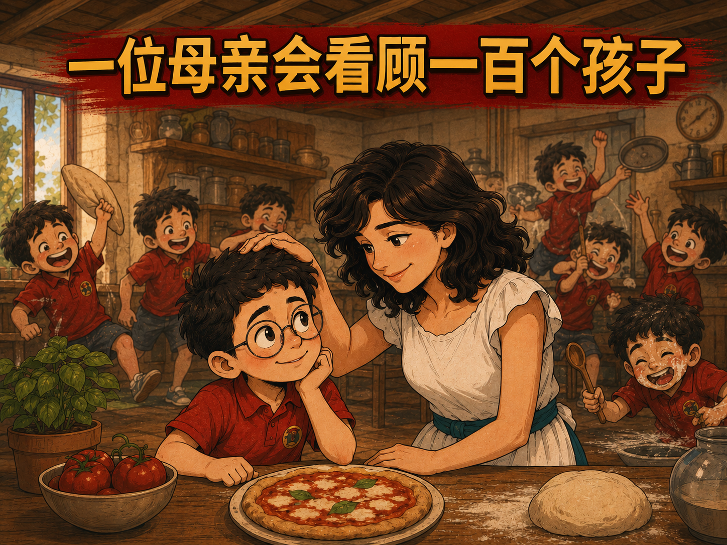 一位母亲会看顾一百个孩子